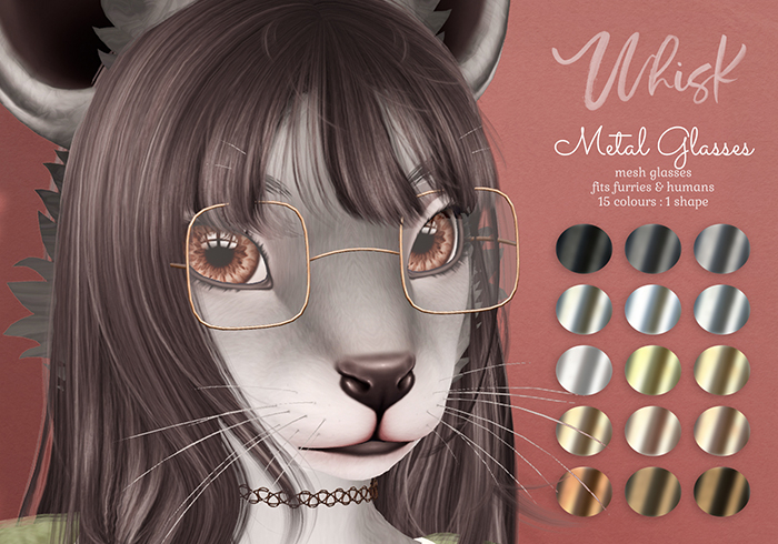.{Whisk}. Metal Glasses : Square