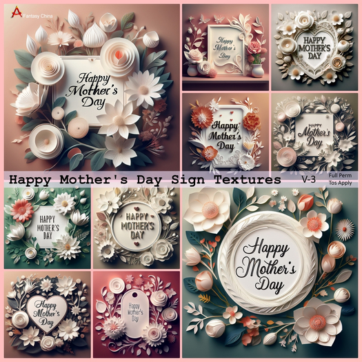 Happy Mother's Day Sign Textures