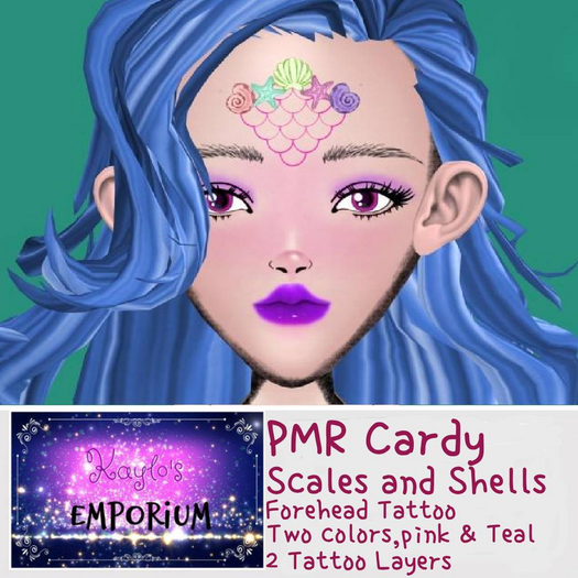 KEdayz-PMR Cardy-Scales & Shells Face Tattoo