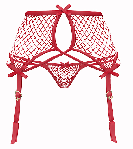 *CK* Attached garters RED