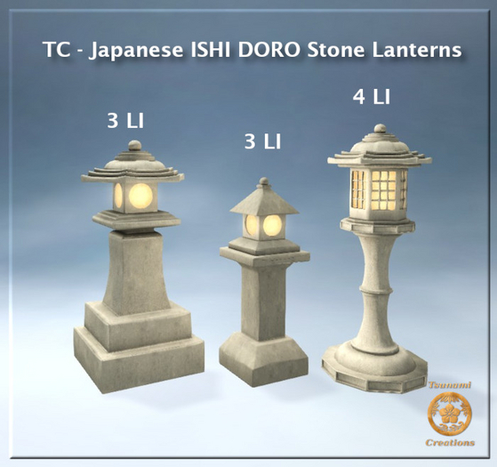 TC - Japanese ISHI DORO Stone Lanterns