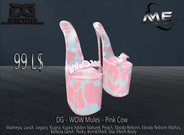 DG - Wow Mules - Pink Cow - Unpacker