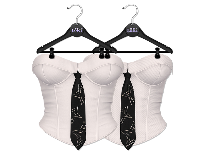 Loki - Brooke Corset Top - White