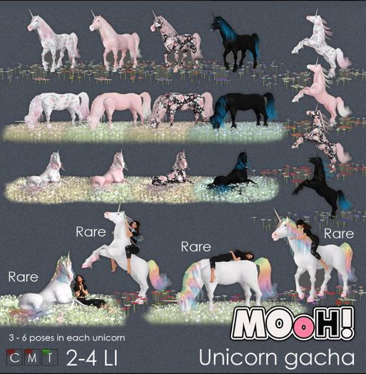 MOoH! Unicorn grazing White RARE 4LI