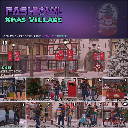 11. Fashiowl - Xmas Village RARE