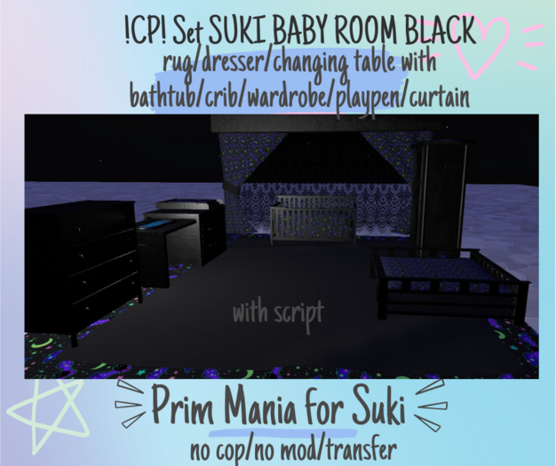 !CP! SET SUKI BABY ROOM BLACK