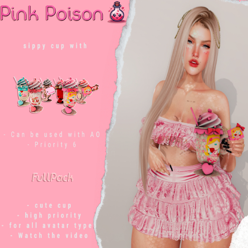 Pink Poison - sippy cup with "FullPack"