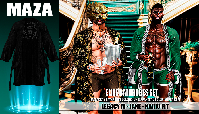 MAZA // ELITE BATHROBES // BLACK
