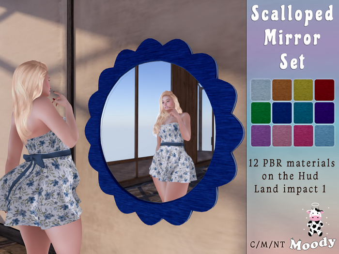 Moody - Scalloped Mirror Set