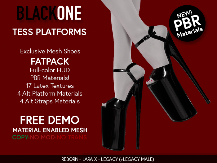 .:B1:. Tess Platform Heels DEMO v1 (Lara X, Legacy, Reborn, Legacy Male)