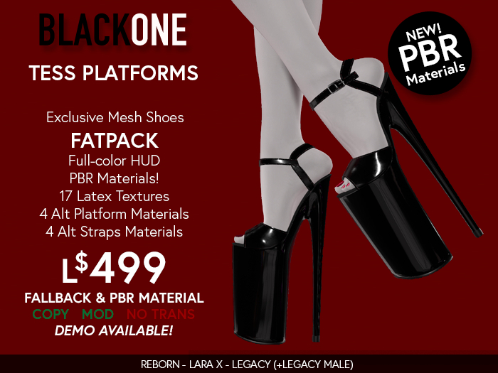 .:B1:. Tess Platform Heels v1 (Lara X, Legacy, Reborn, Legacy Male)