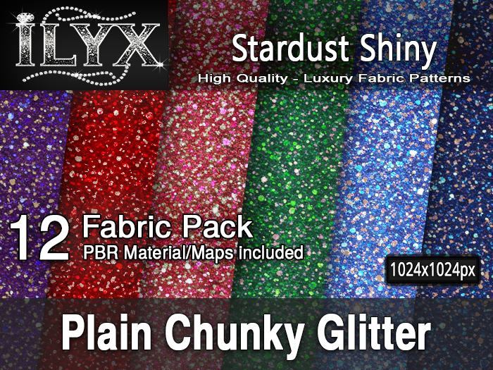 ILYX - Pattern Stardust Shiny Glitter Fabric - Seamless