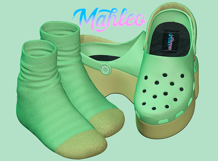 ::.MahLeO.:: (2) Croks&Socks Green
