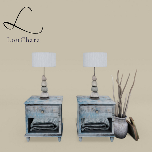 LouChara Bleu Nightstands 