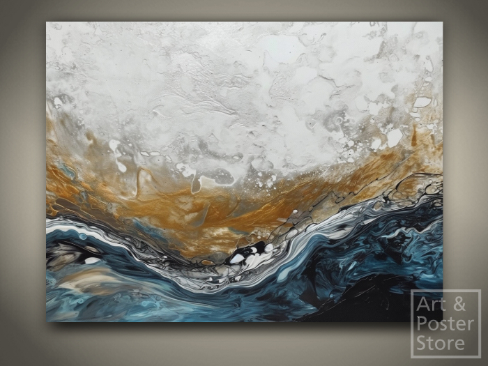Gold Wave | Decorative Wall Decor | Single Panel Canvas 