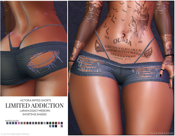 Limited Addiction - Victoria Ripped Shorts Fatpack