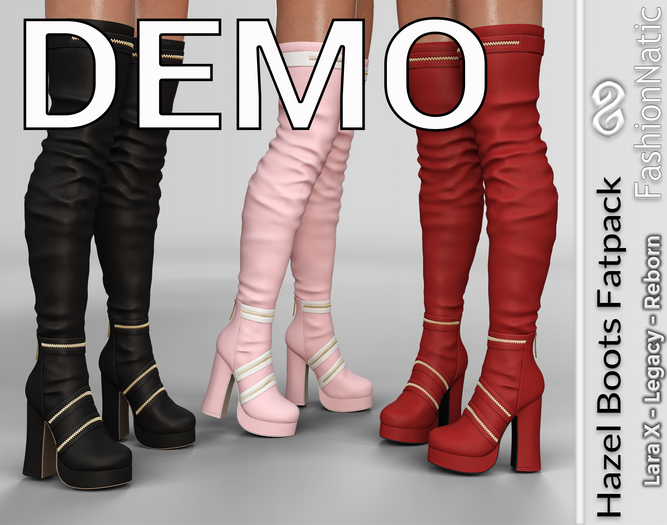 Demo Boots Hazel Fatpack - Reborn,  Legacy,  LaraX, PetiteX - FashionNatic