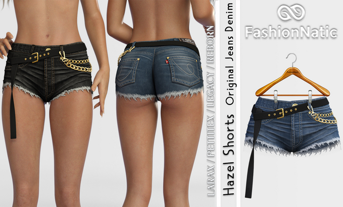 Shorts Hazel Original Denim - Jeans - Reborn, Waifu, Legacy, LaraX, PetiteX - FashionNatic