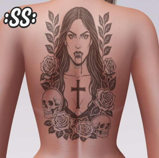 :SS: Vampire 4 Back Tattoo