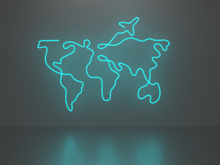 World map neon sign Full Permission