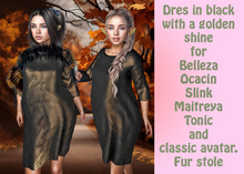 *Heart* - Knited Black and Gold Dress