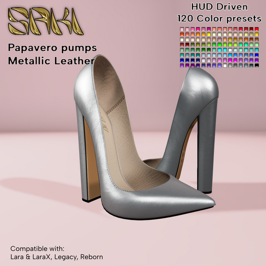 *S* Papavero pumps - Metallic Leather  - FATPACK