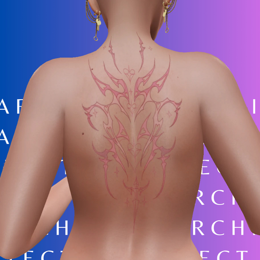 Y2K / Pink Cybersigilism Back Tattoo