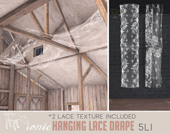 5 ionic : Hanging Lace Drape