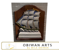 Vintage Nautical Wall Plaque Sailing Ship