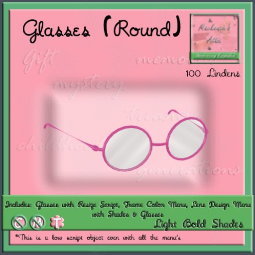 [M.A.] Round Light Bold Glasses [Boxed]