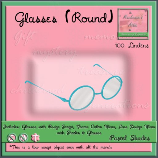 [M.A.] Round Pastel Glasses [Boxed]