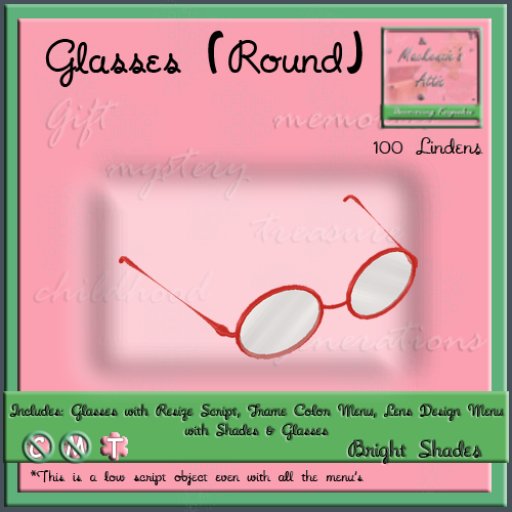 [M.A.] Round Bright Glasses [Boxed]