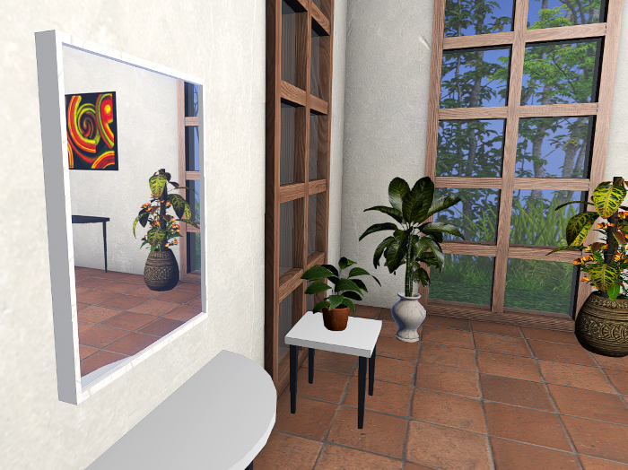 Mirror Reflective Vertical White Marble