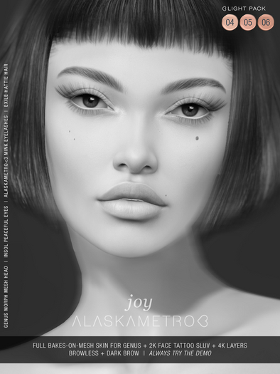 DEMO "Joy" Genus Project 2K SLUV/4K BOM skin - Light pack (3 tones)