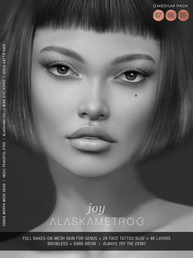 DEMO "Joy" Genus Project 2K SLUV/4K BOM skin - Medium pack (3 tones)