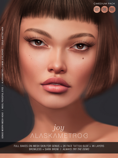 "Joy" Genus Project 2K SLUV/4K BOM skin - Medium pack (3 tones)