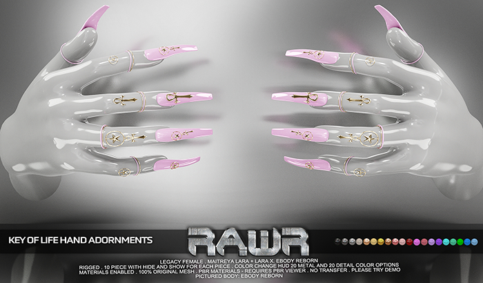 RAWR! Key Of Life Hand Adornments (add me)