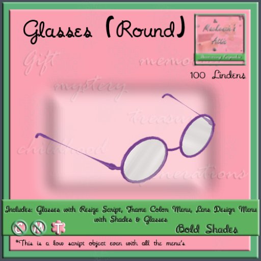 [M.A.] Round Bold Glasses [Boxed]