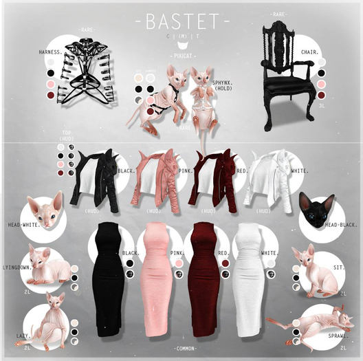 -Pixicat- Bastet.Sphynx (Hold1) RARE+ Harness hold 1 RARE