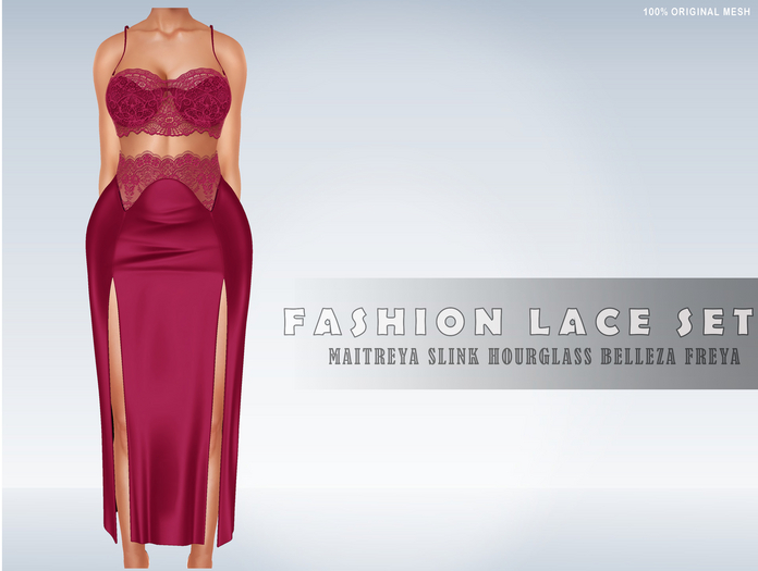 iS Fashion Lace SET - TOP & SKIRT ROSE