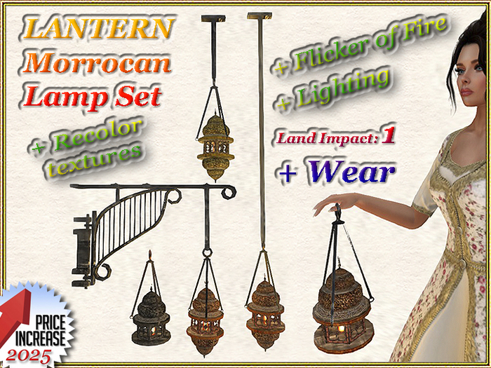 LANTERN - Morrocan Lamp Set (2 LI) (Full perm)
