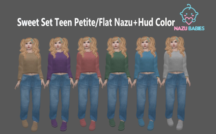 Sweet Set Teen Petite/Flat Nazu+Hud Color