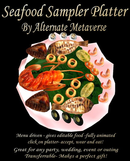 Seafood Sampler Platter-Menu Driven -AMV Foods