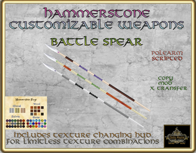Hammerstone Forge Customizable Battle Spear