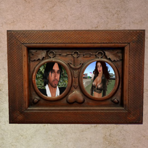 Photo Frame - Dual Pic Wood Nautical (rotating)