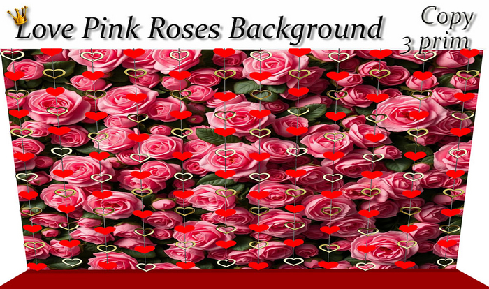 Love Pink Roses Background  Backdrop
