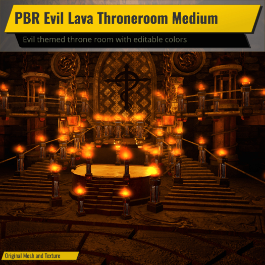 PBR Evil Lava Throneroom Medium