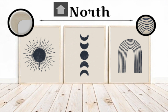 {North} Moon Print