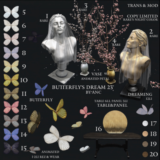 {anc} Butterfly Dream'23 /  TABLE 6Li (paint)