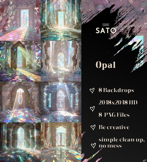 SATO - Opal backdrops (UNPACK)